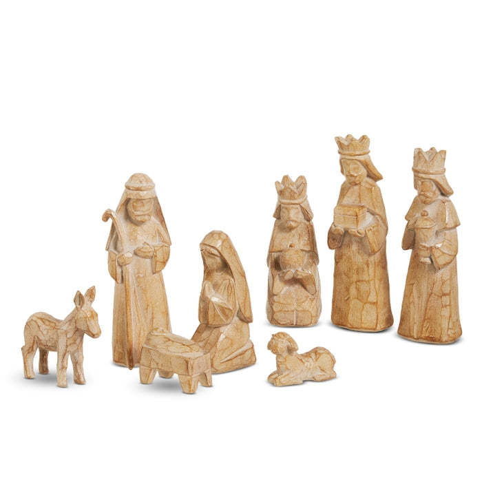 6.75" Carved Nativity