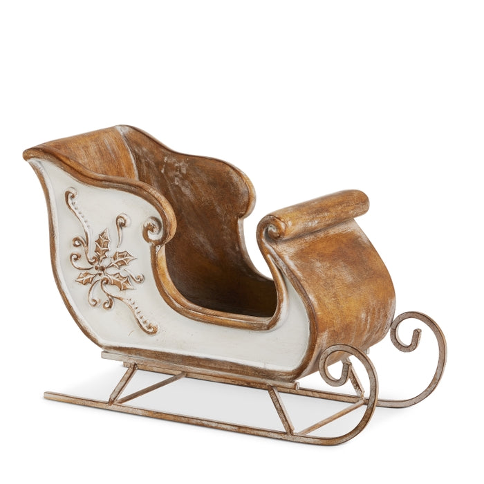 14" Whitewash Sleigh