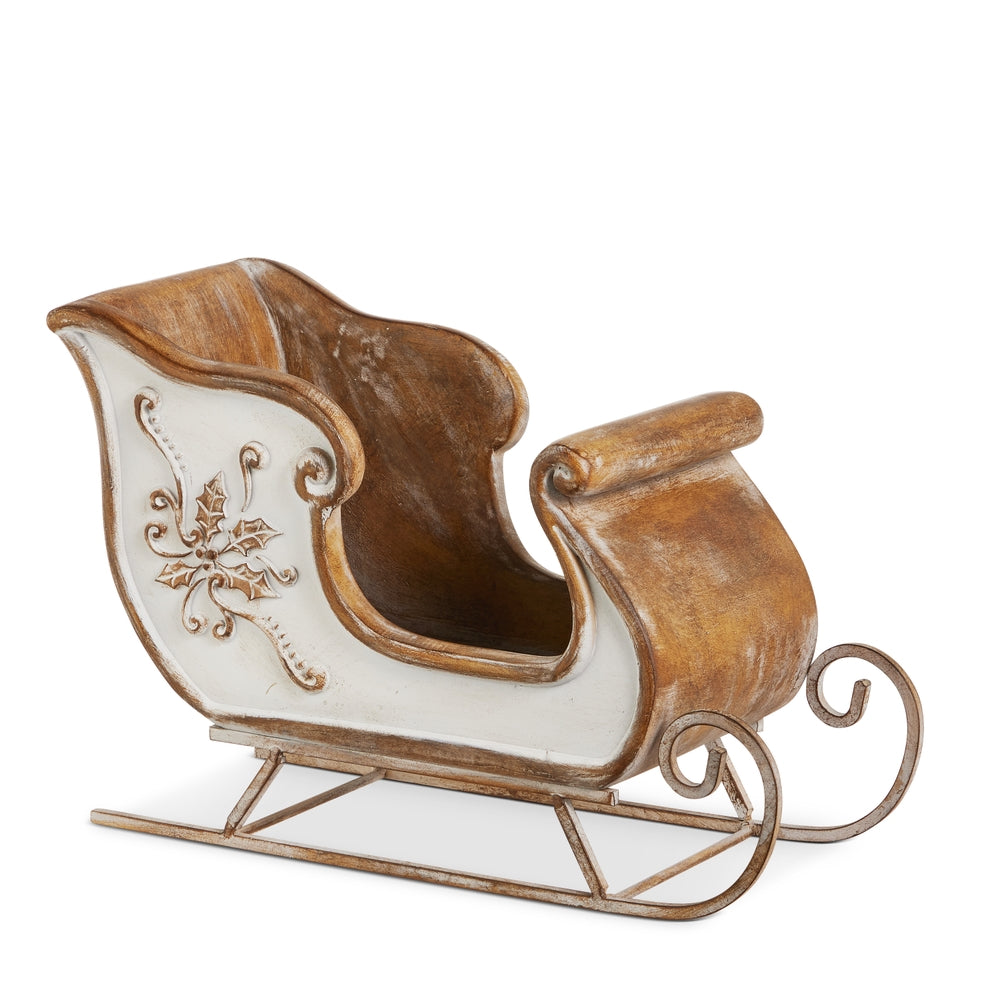 14" Whitewash Sleigh