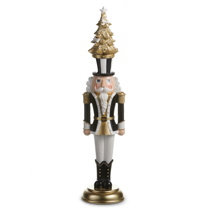 23.5" Black and Gold Nutcracker
