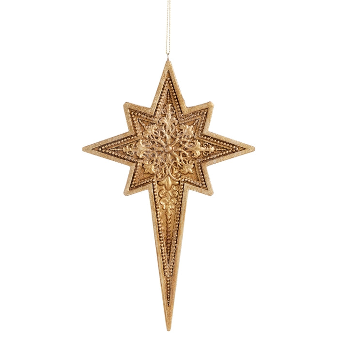 8" Gold North Star Ornament