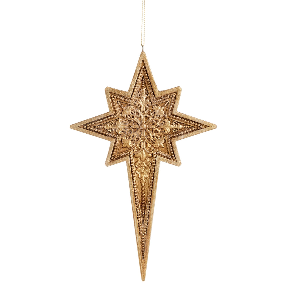 8" Gold North Star Ornament