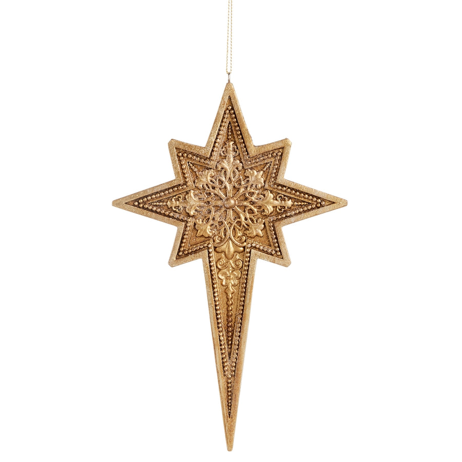 8" Gold North Star Ornament