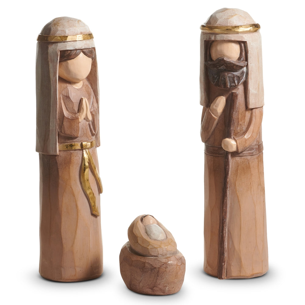 12" Carved Holy Family