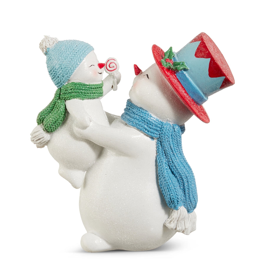 6.5" Jolly Snowman and Child