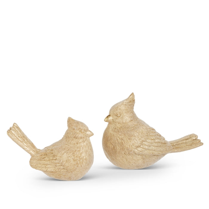 7" Flocked Gold Birds