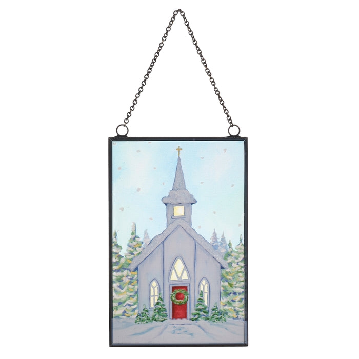 6" Winters Grace Rectangle Ornament