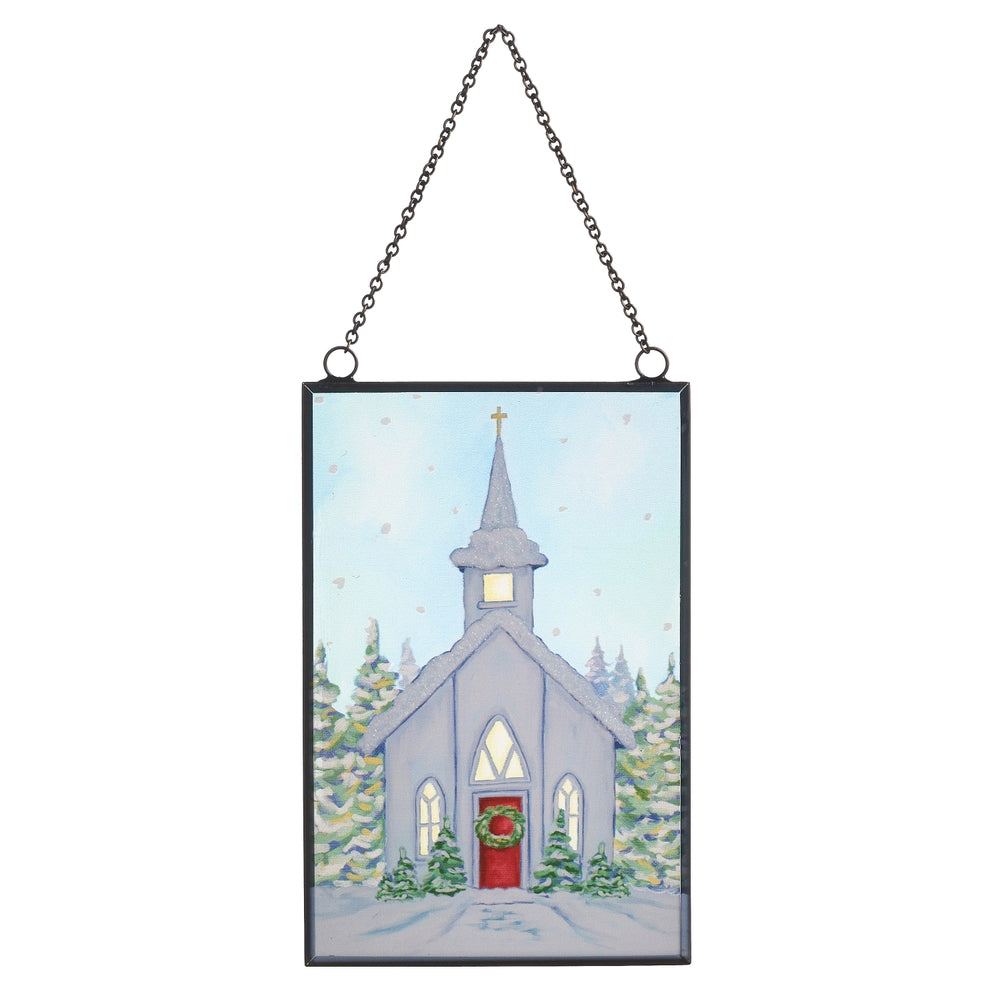 6" Winters Grace Rectangle Ornament