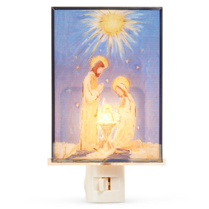 6" Holy Family Stained Glass Night Light