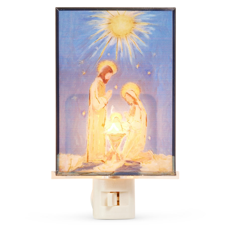 6" Holy Family Stained Glass Night Light
