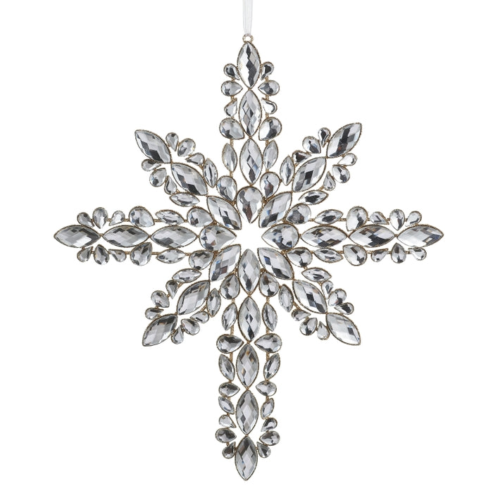 12" Clear Jewel Ornament