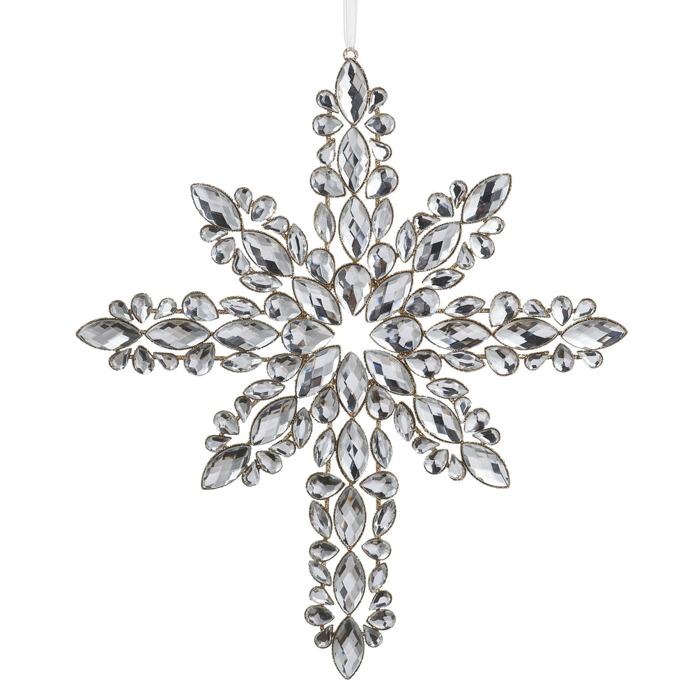 12" Clear Jewel Ornament