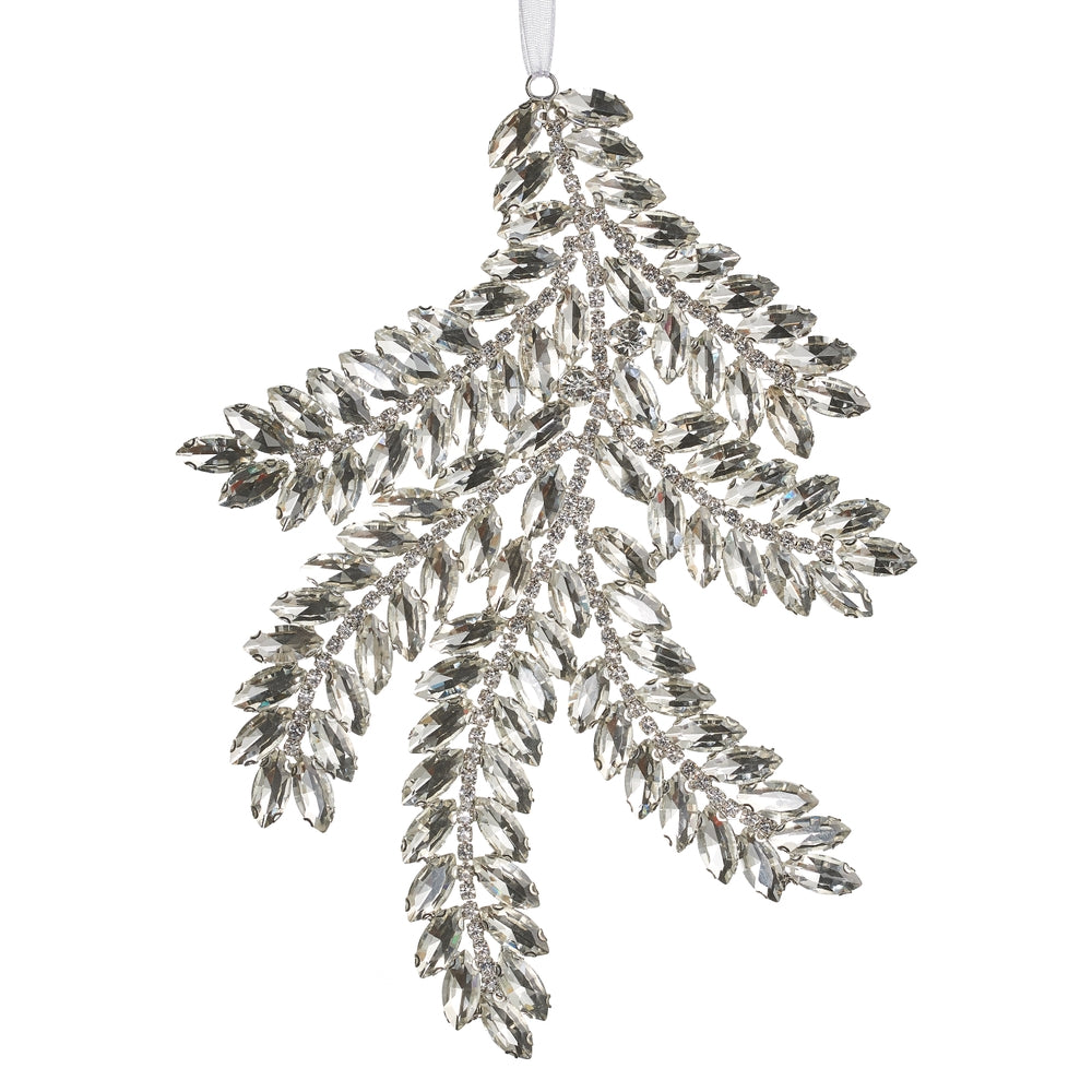 7" Clear Jewel Pine Ornament