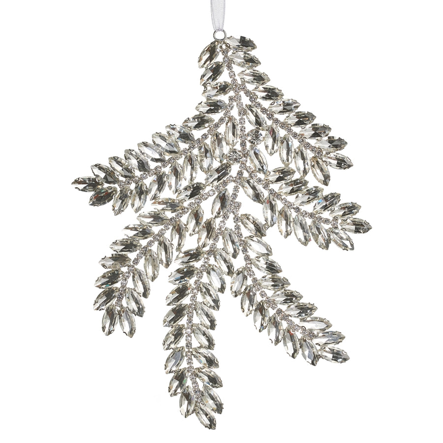 7" Clear Jewel Pine Ornament