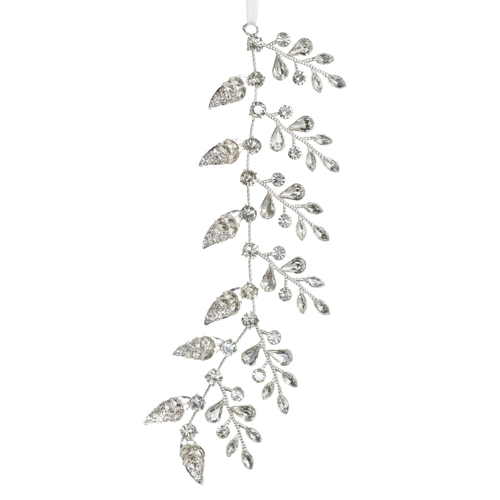 9" Clear Jewel Vine Ornament