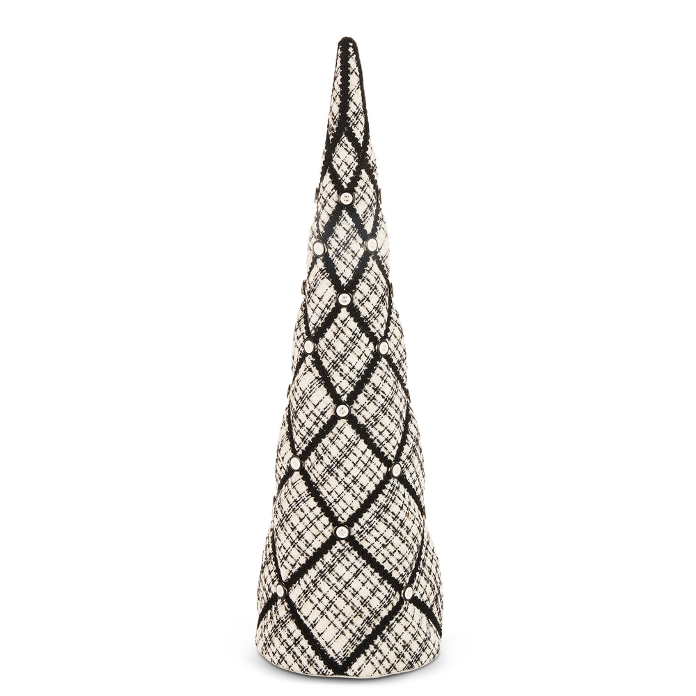 30.5" Ivory Tweed Cone Tree