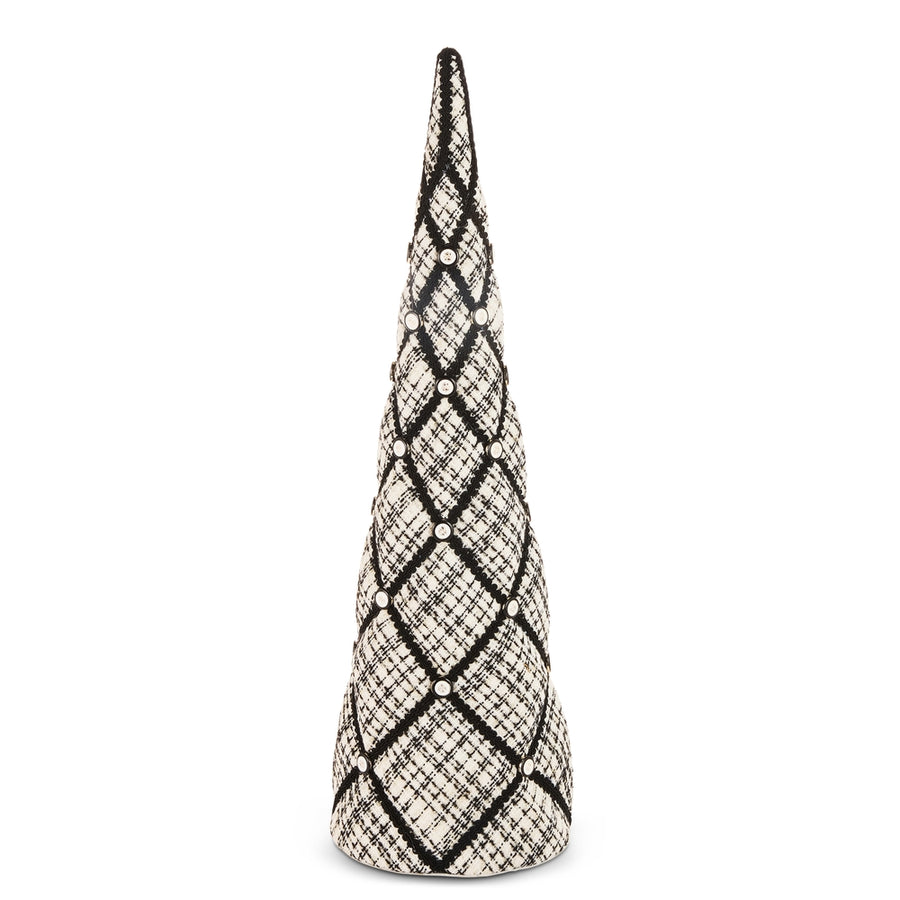 30.5" Ivory Tweed Cone Tree