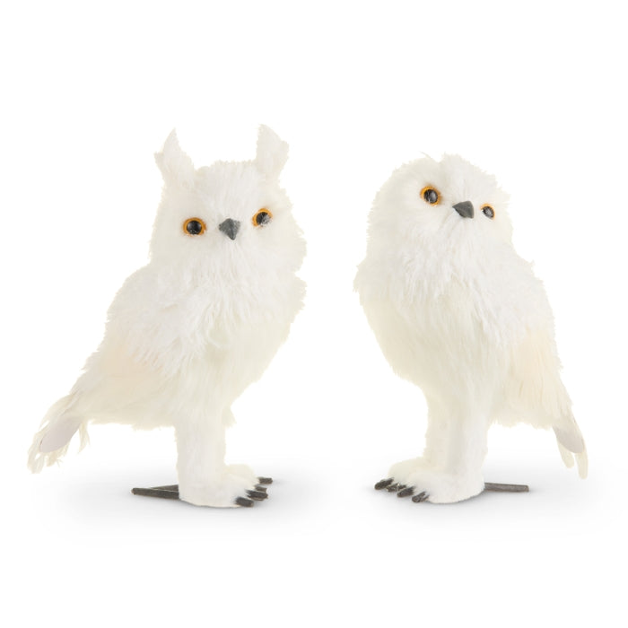 11" White Owl Ornament