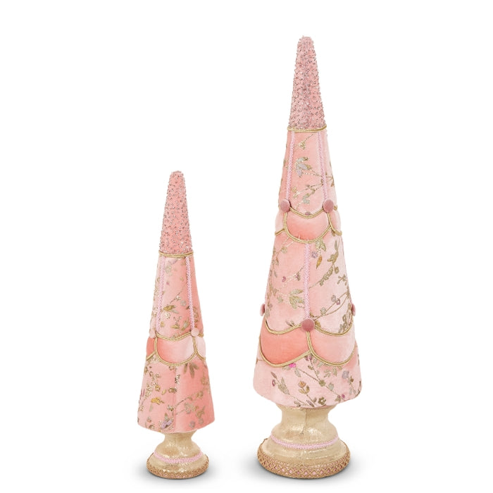 Pink Cone Tree Set of 2 - 28 Inch