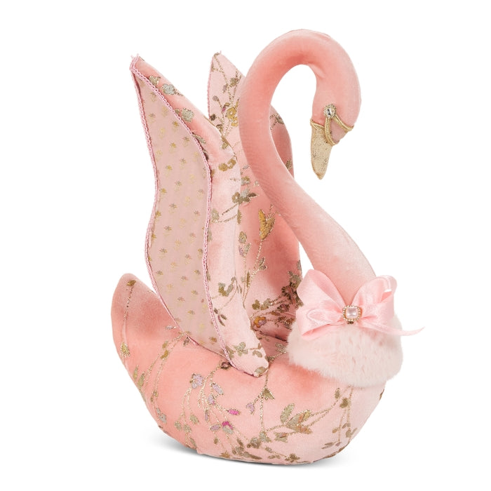 Pink Swan 16 Inch Decorative Figure