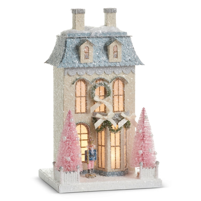 Lighted Paper Nutcracker House 15 Inch Multicolor