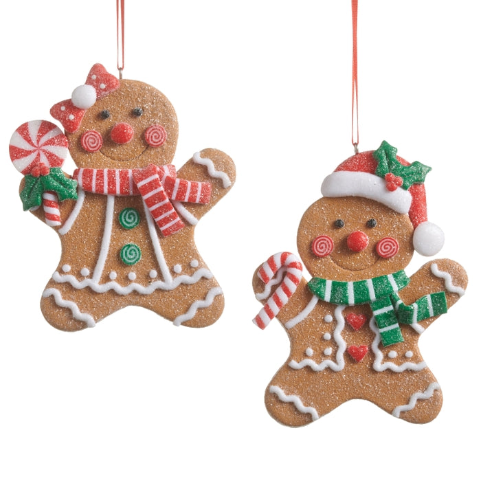 4.25" Sugared Gingerbread Ornament