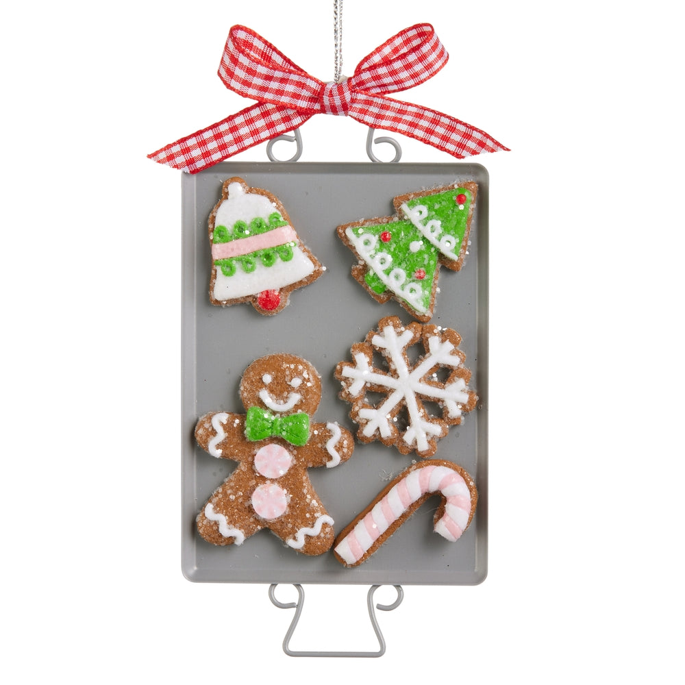 6.75" Gingerbread Cookies Baking Sheet Ornament