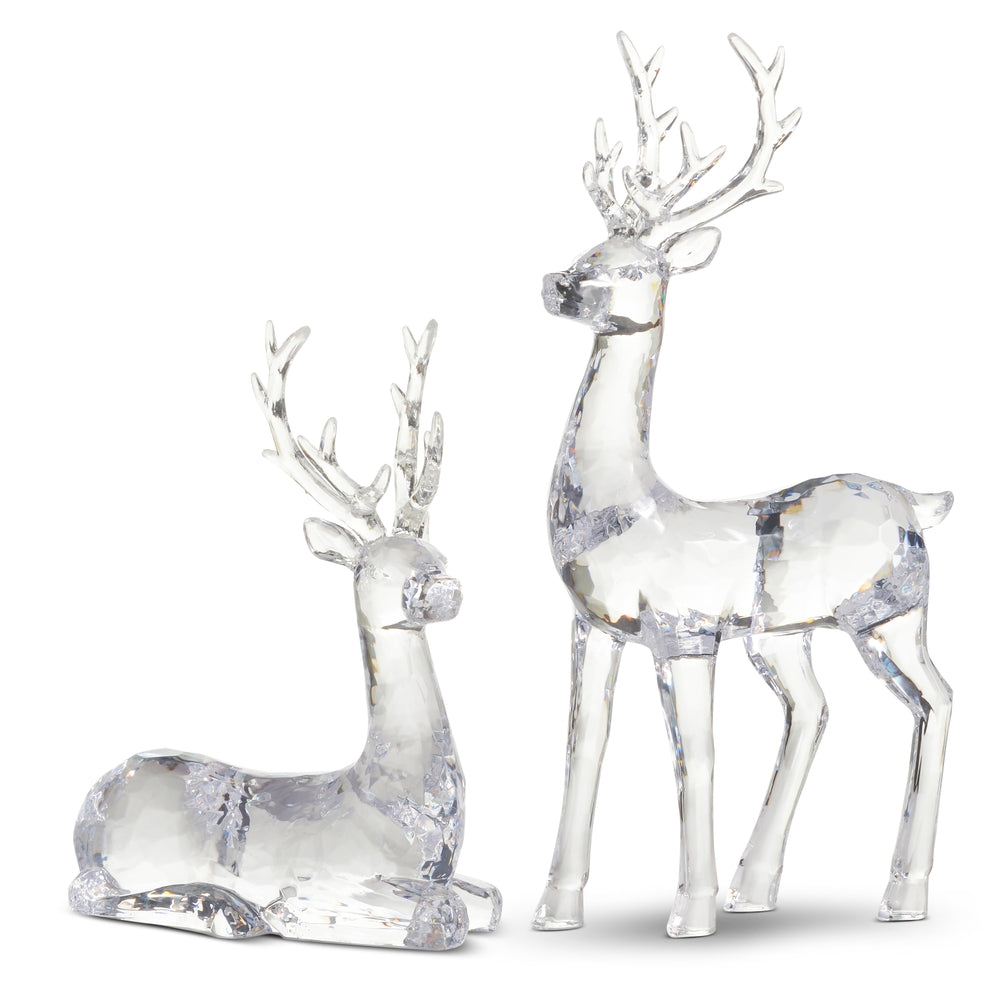 15.5" Clear Sculpted Acrylic Deer