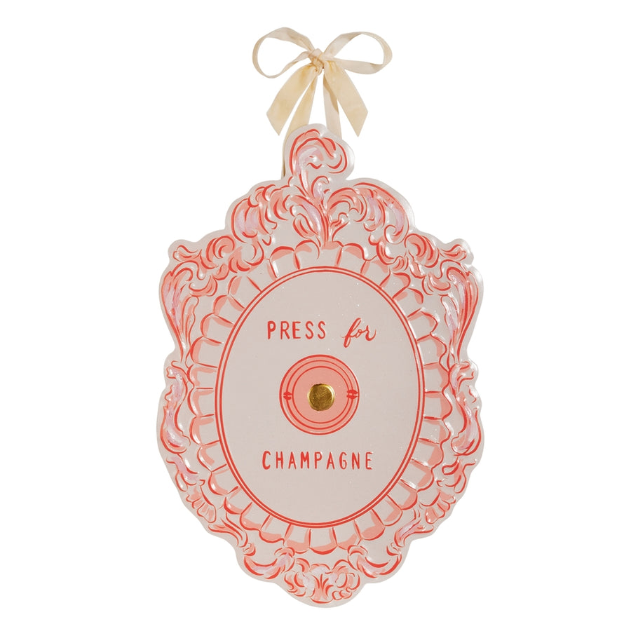 17" Champagne on Call Hanging Art