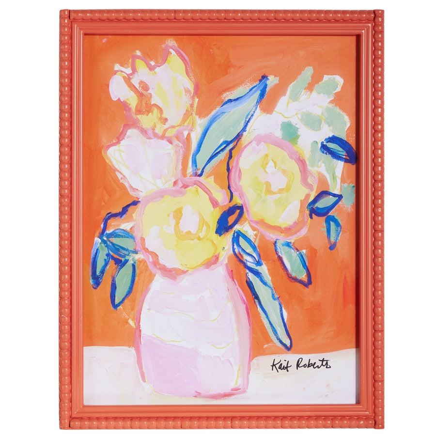 17.75" Tangerine Haze Beaded Framed Print