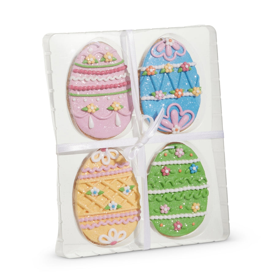4" Box of Gingerbread Egg Ornaments