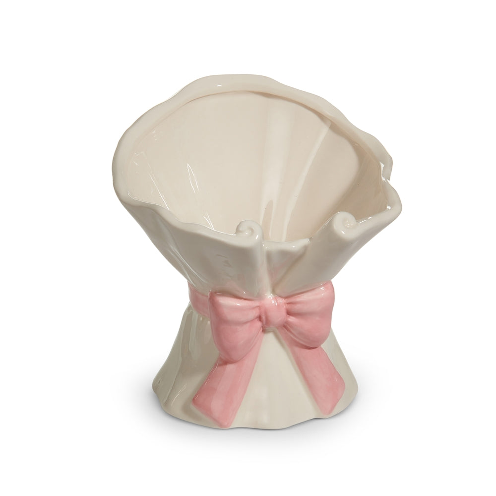6.25" Pink Bow Planter