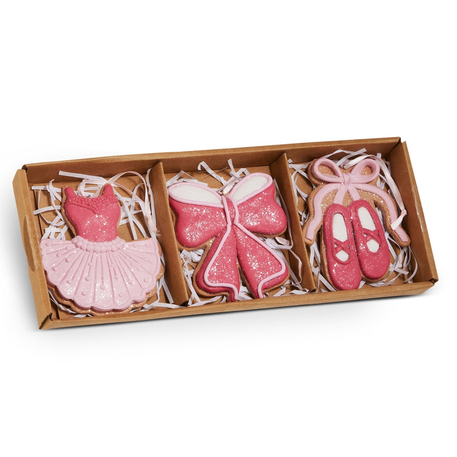 4" Box of Ballerina Gingerbread Ornaments