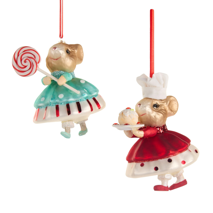 4.5" Sweet Treat Mice Ornament