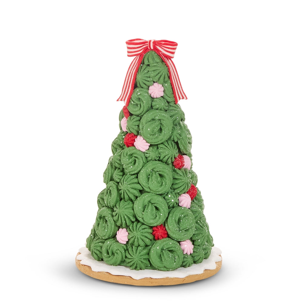 8.5" Meringue Candy Gingerbread Tree