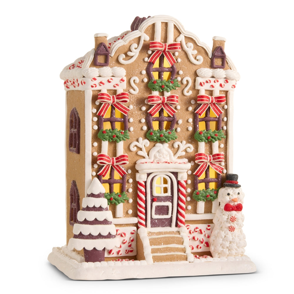 11" Gingerbread Lighted Townhouse