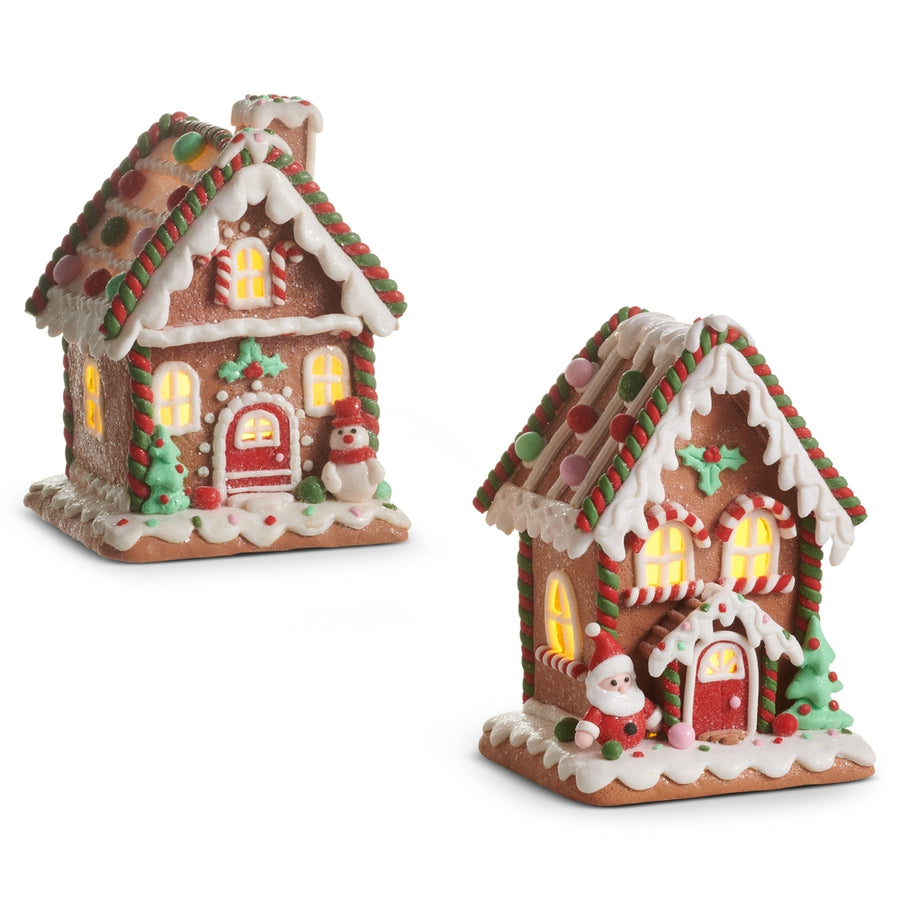 7" Lighted Gingerbread House