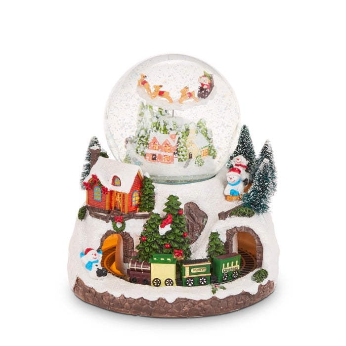 8" Animated Musical Lighted Water Globe