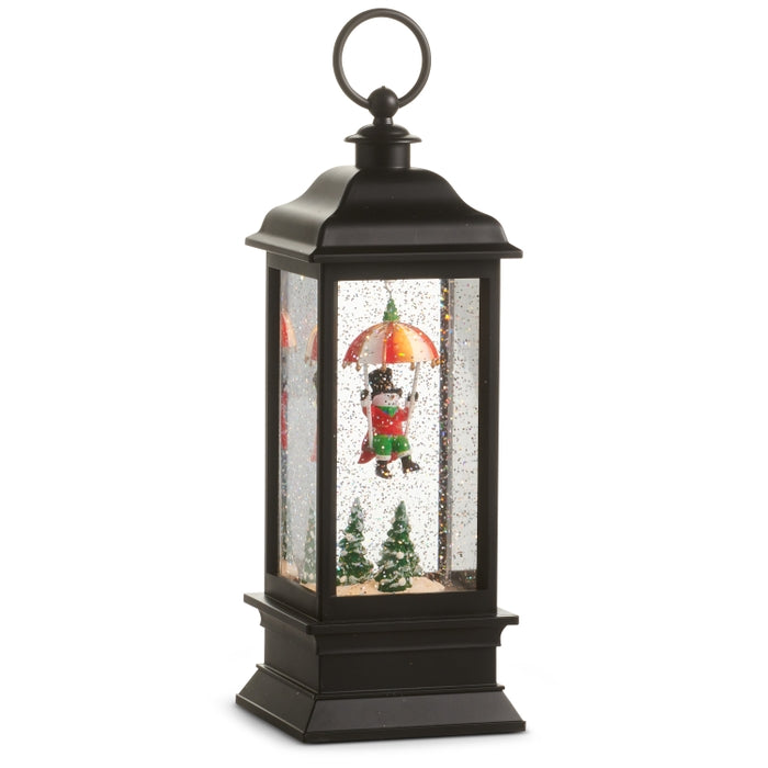 11" Animated Trapeze Freeze Lighted Water Lantern