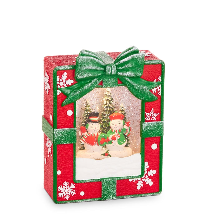 8" Great Snowman Adventure Lighted Water Present