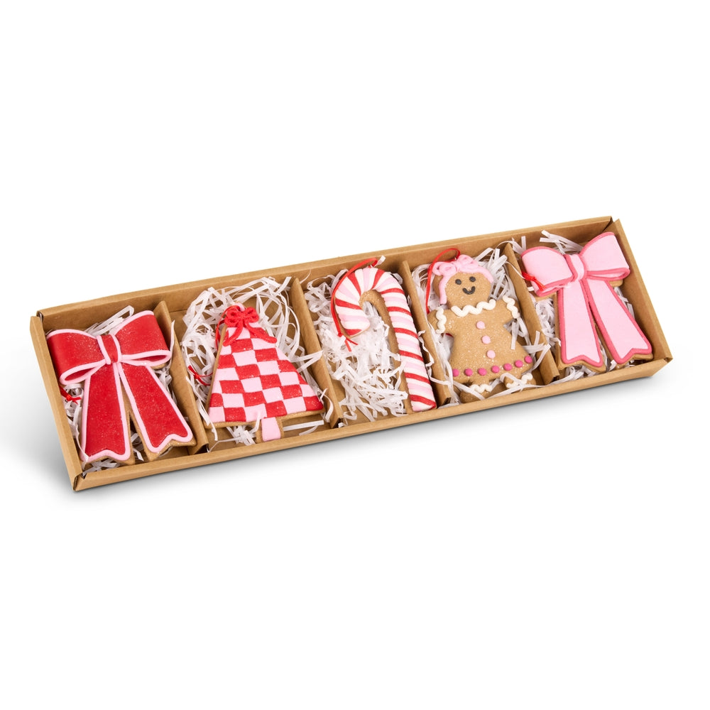 4.25" Box of Sweet Checkboard Ornaments
