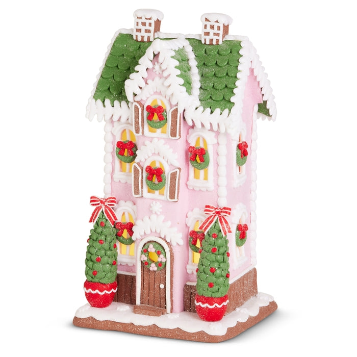 13" Pink and Green Cottage