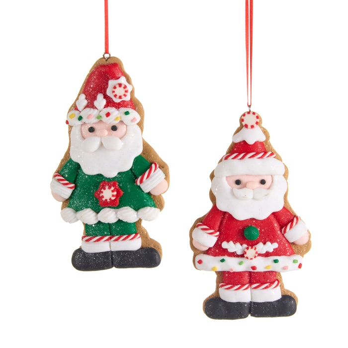 5" Gingerbread Santa Ornament