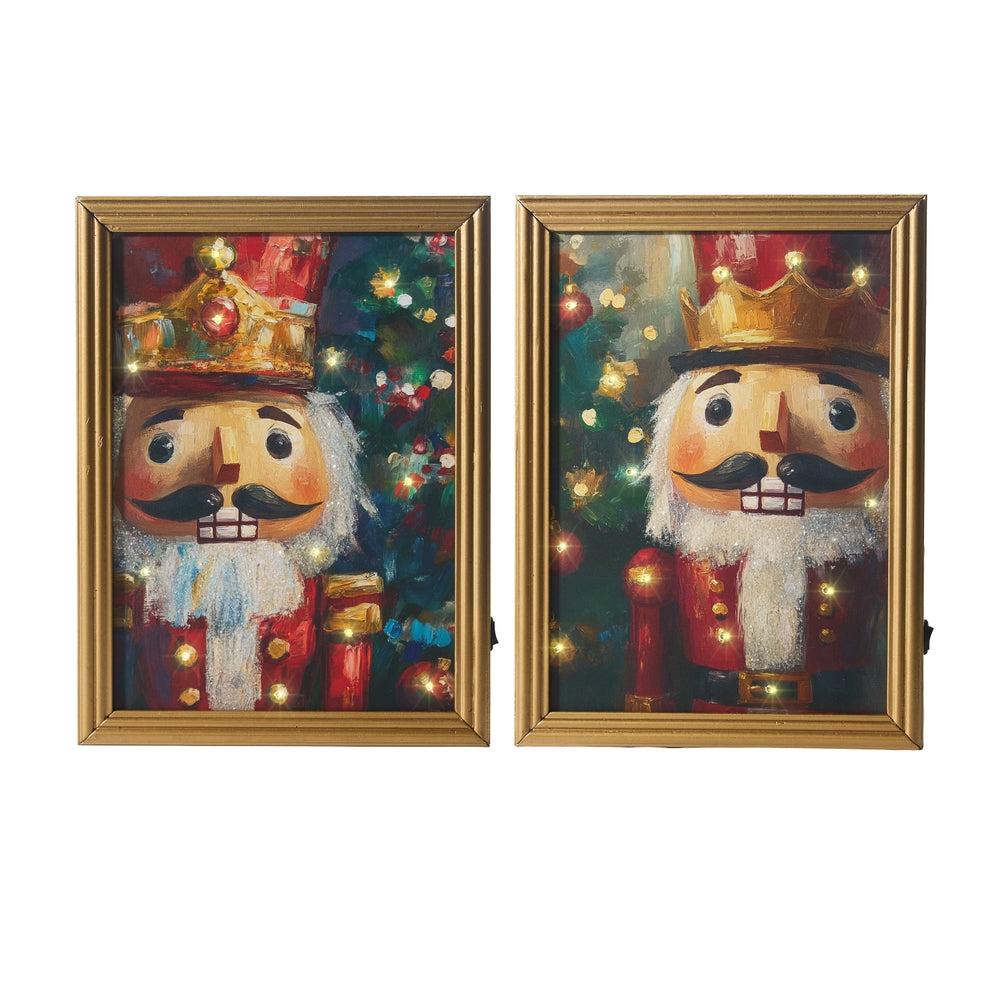14" Framed Holiday Nutcracker Lit Print