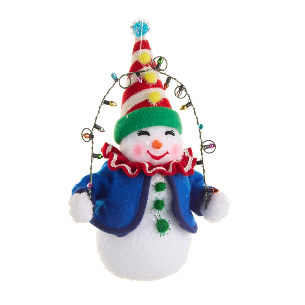 8.5" Holiday Jester Snowman Ornament