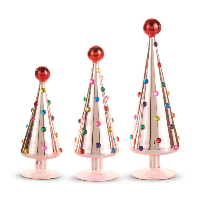 11.75" Polka Dot Cone Tree