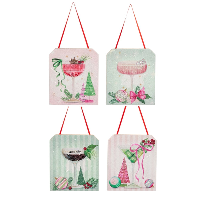 5" Holiday Happy Hour Tag Ornament