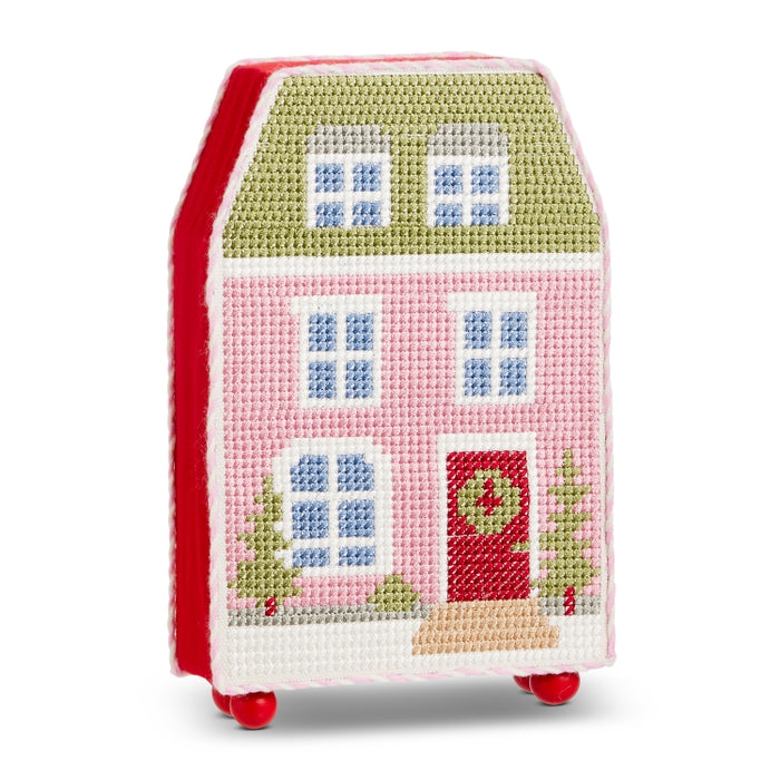 9.75" Needlepoint House with Feet