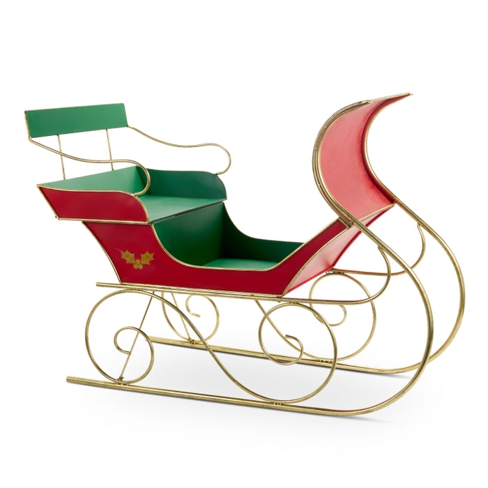 *DC* 56.5" Red, Green, and Gold Sleigh