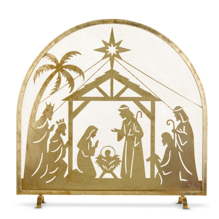 30.75" Nativity Fire Screen